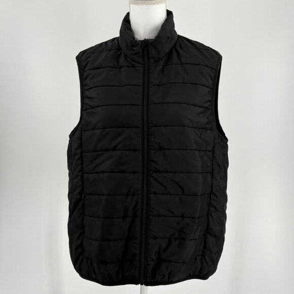 John Bartlett Consensus Mens Black Puffer Vest Size M Sleeveless Jacket - Picture 1 of 10